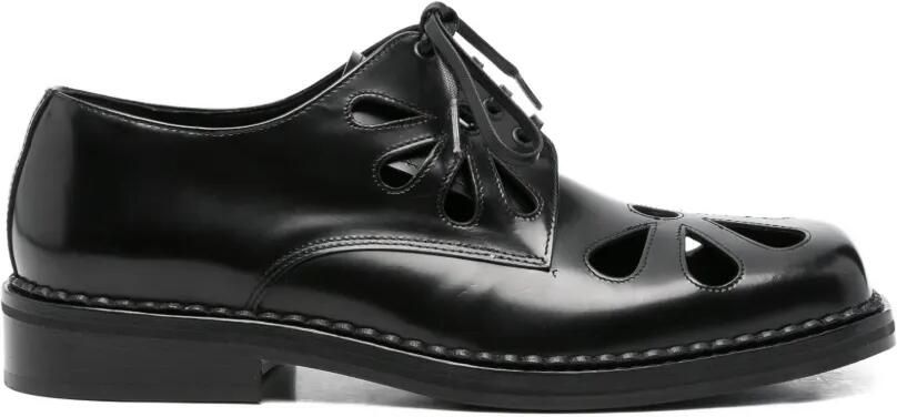 Simone Rocha Daisy derby schoenen met uitgesneden details Zwart