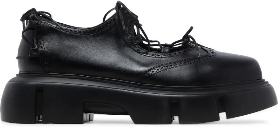 Simone Rocha Leren Oxford schoenen Zwart