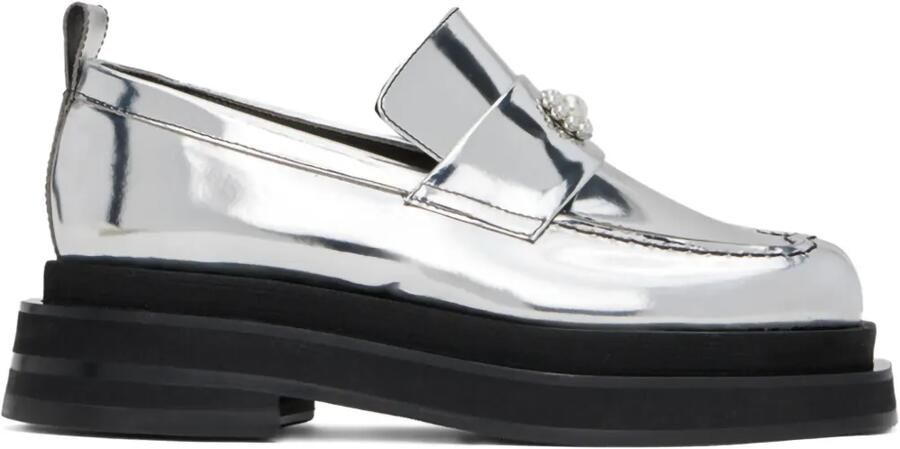 Simone Rocha Loafers met plateauzool en hartneus Zilver