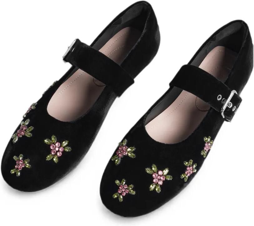 Simone Rocha Mary Jane verfraaide ballerina's Zwart - Foto 2