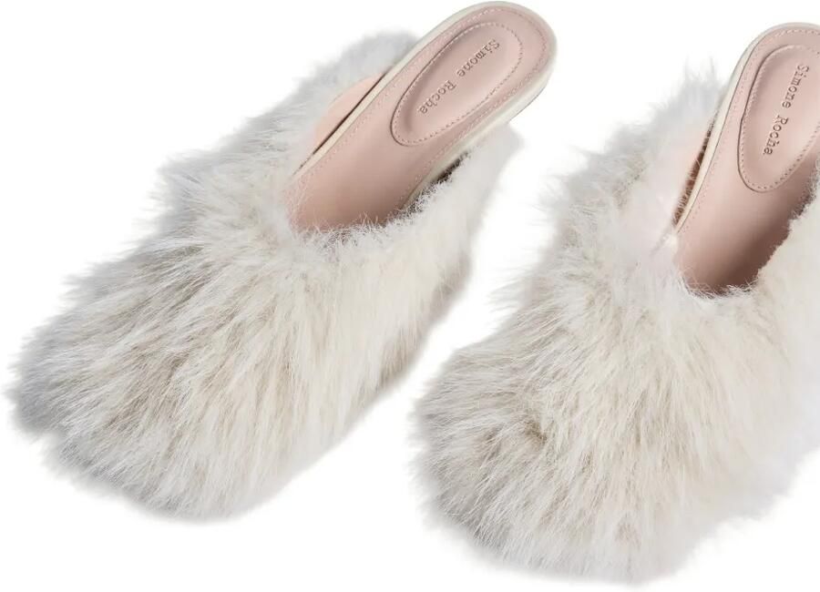 Simone Rocha Muiltjes van imitatiebont Beige - Foto 2