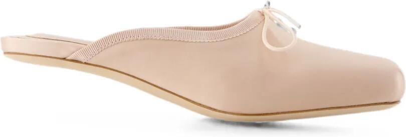 Simone Rocha Pointe satijnen muiltjes Beige