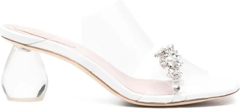 Simone Rocha Sandalen met perspex hak Wit