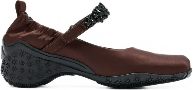 Simone Rocha Turbo verfraaide ballerina's Bruin