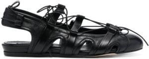 Simone Rocha Ballerina's met veters Zwart