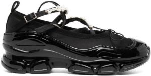 Simone Rocha Trek ballerina's met ronde neus Zwart
