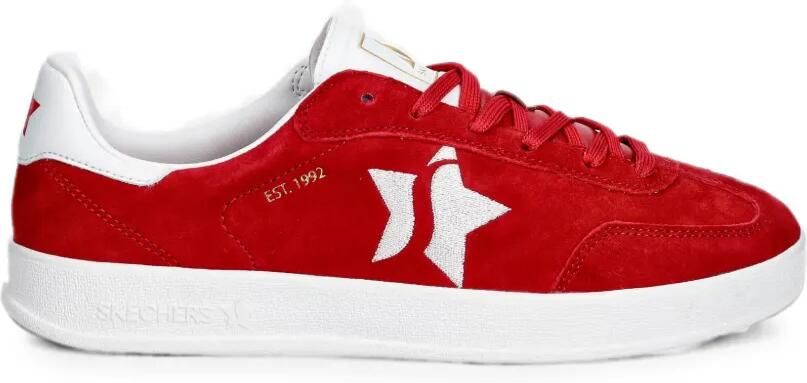 Skechers Academy Court Charm sneakers met sterpatch Rood