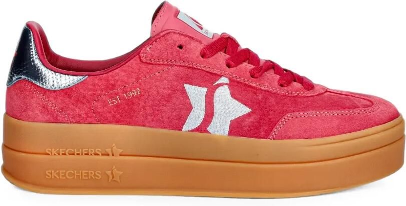 Skechers Academy HI Elevated Essence sneakers met plateauzool en logo-patch Roze