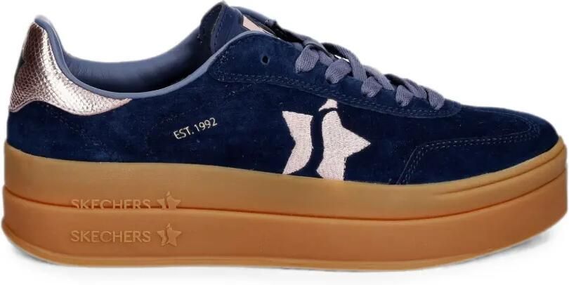 Skechers Academy HI sneakers met plateauzool en sterpatch Blauw