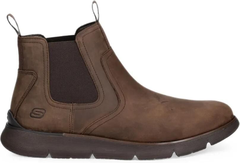 Skechers Augustino Paulo Chelsea enkellaarzen Bruin