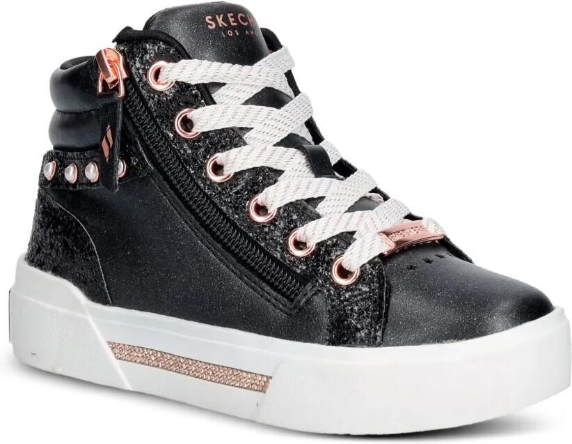 Skechers Aura Lx sneakers met glitter-effect en verfraaid met parels Zwart