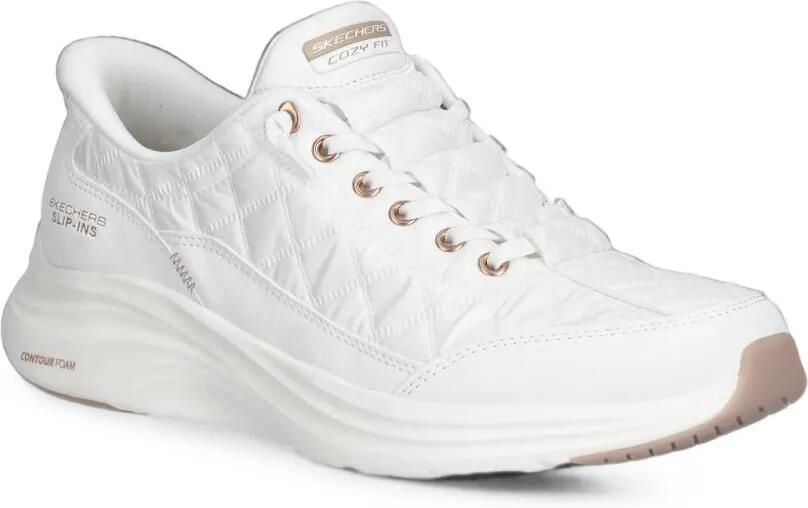 Skechers Contour Foam Cozy Fit Slip-Ins gewatteerde sneakers Wit - Foto 3