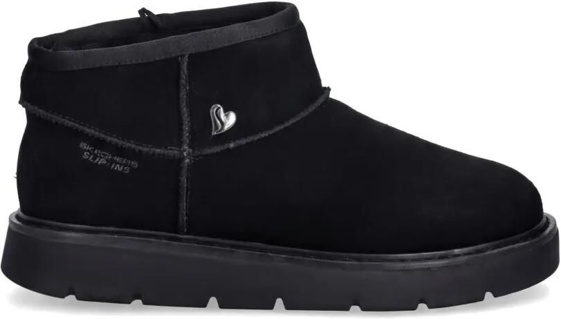 Skechers Cozy Mini suède enkellaarzen Zwart