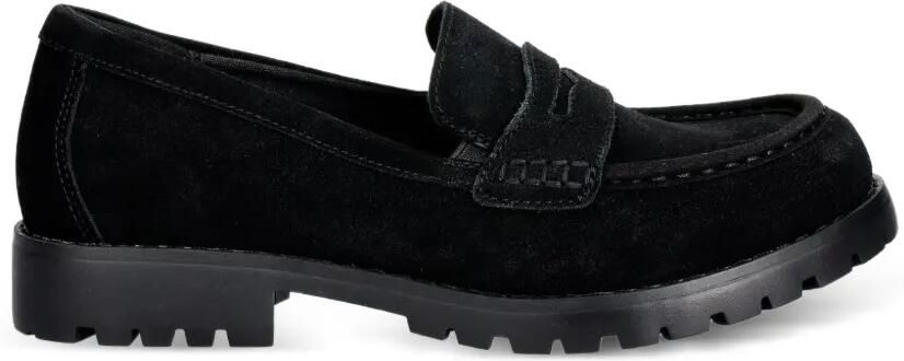 Skechers Cypress Chic Surge suède loafers met chunky zool Zwart