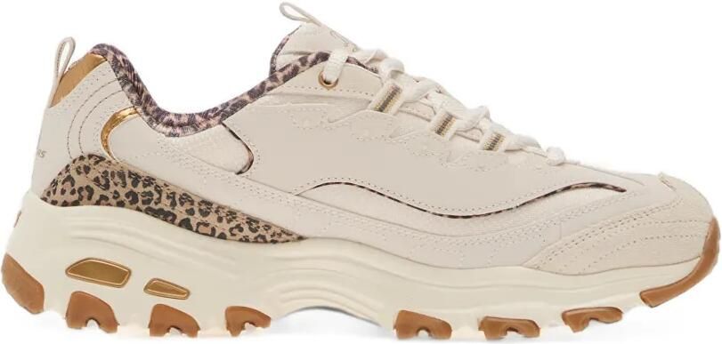 Skechers D'Lites Wild Charm leopard-print sneakers Wit