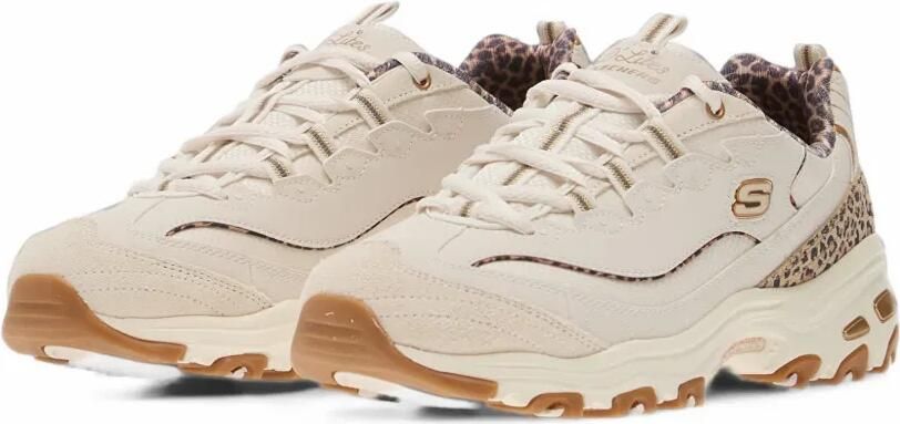 Skechers D'Lites Wild Charm leopard-print sneakers Wit - Foto 3