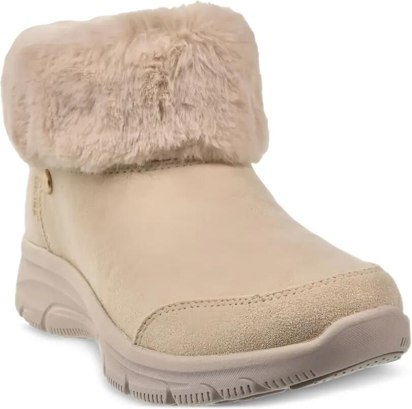 Skechers Enkellaarzen met imitatiebont Beige
