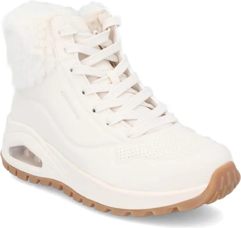 Skechers Enkellaarzen met veters en afwerking van imitatiebont Beige - Foto 3
