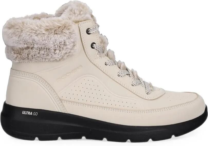 Skechers Glacial Ultra Mountain Muse laarzen met afwerking van imitatiebont Wit