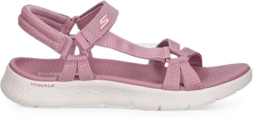 Skechers Go Walk Flex sandalen met klittenband Roze