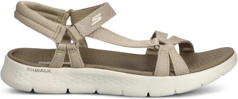 Skechers GoWalk Flex sandalen met klittenband Beige