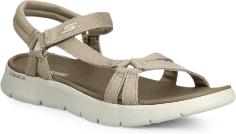 Skechers GoWalk Flex sandalen met klittenband Beige - Foto 3