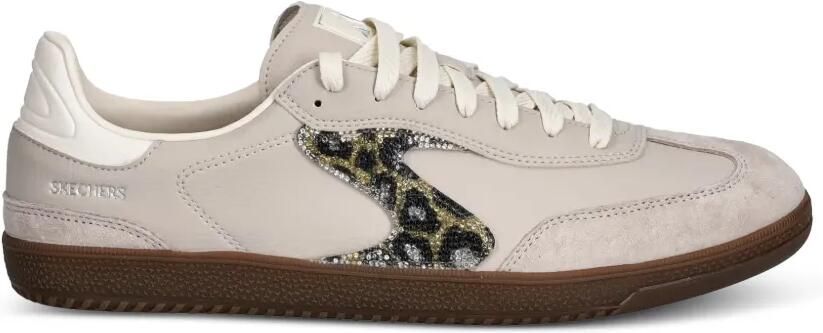 Skechers Hotshot sneakers verfraaid met kristallen en luipaard-print Beige