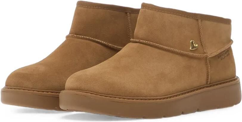 Skechers Keepsakes Cozy-Cozy mini-enkellaarzen met hart-plakkaat Bruin - Foto 3