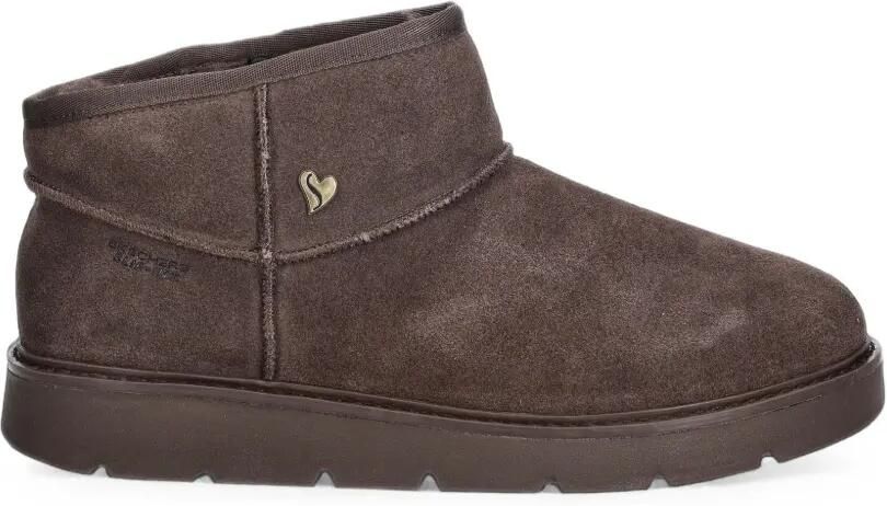 Skechers Keepsakes Cozy Slip-ins suède enkellaarzen Bruin