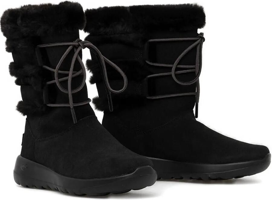 Skechers Laarzen met afwerking van imitatiebont Zwart