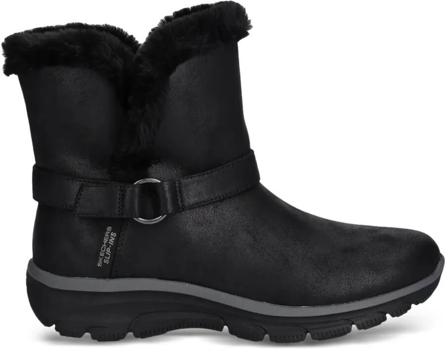 Skechers Laarzen met gesp en bonten afwerking Zwart