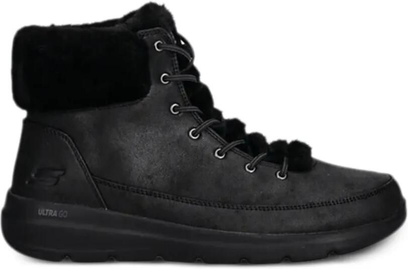 Skechers Laarzen met pompon en bont Zwart