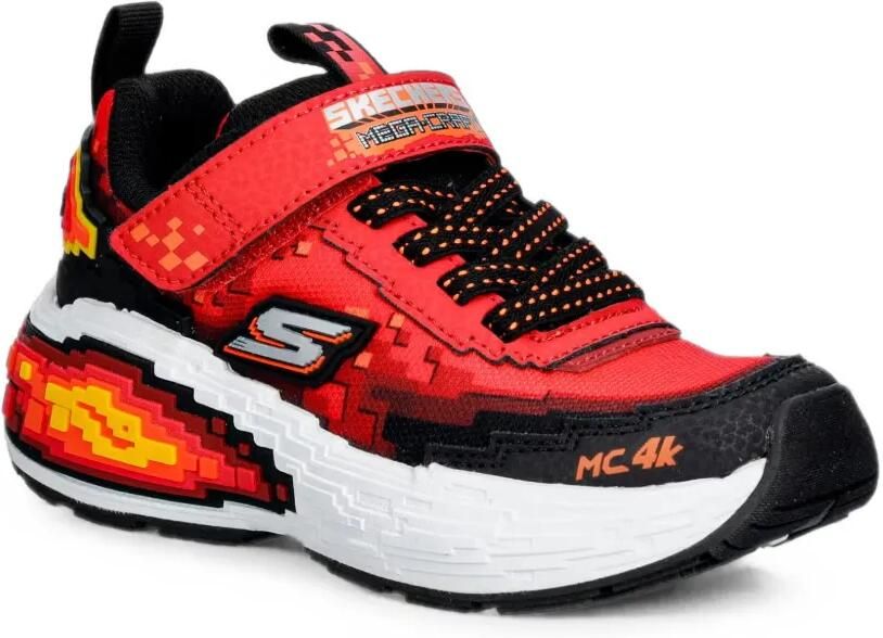 Skechers Mega-Craft 4K sneakers met pixelprint Rood