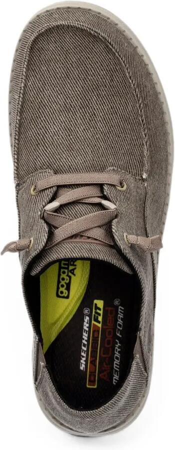 Skechers Melson Volgo loafers met veters Bruin - Foto 4