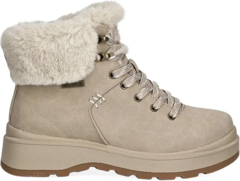 Skechers Park City enkellaarzen met afwerking van imitatiebont Beige