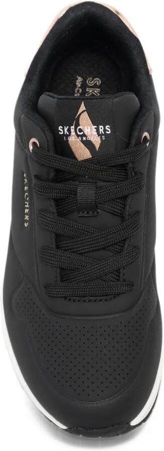Skechers perforated metallic-panel sneakers Zwart - Foto 3
