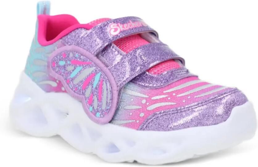 Skechers S-Lights low-top sneakers met vlinder-patroon Paars