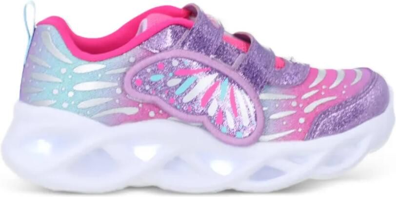 Skechers S-Lights low-top sneakers met vlinder-patroon Paars - Foto 4