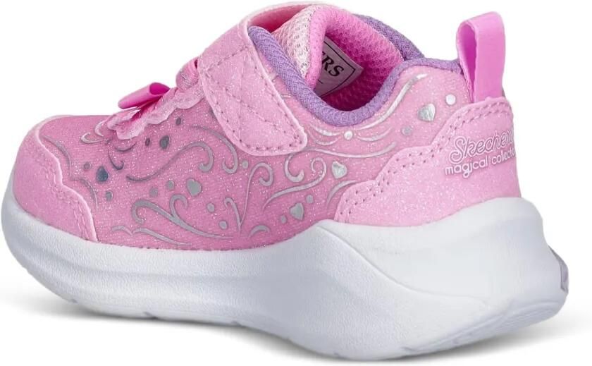 Skechers S-Lights: Lil Princess Steps low-top sneakers met glitter-effect Roze - Foto 2