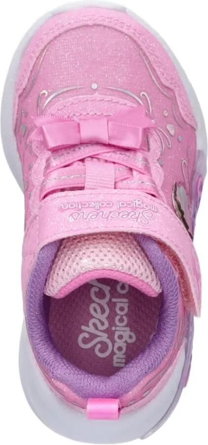 Skechers S-Lights: Lil Princess Steps low-top sneakers met glitter-effect Roze - Foto 3