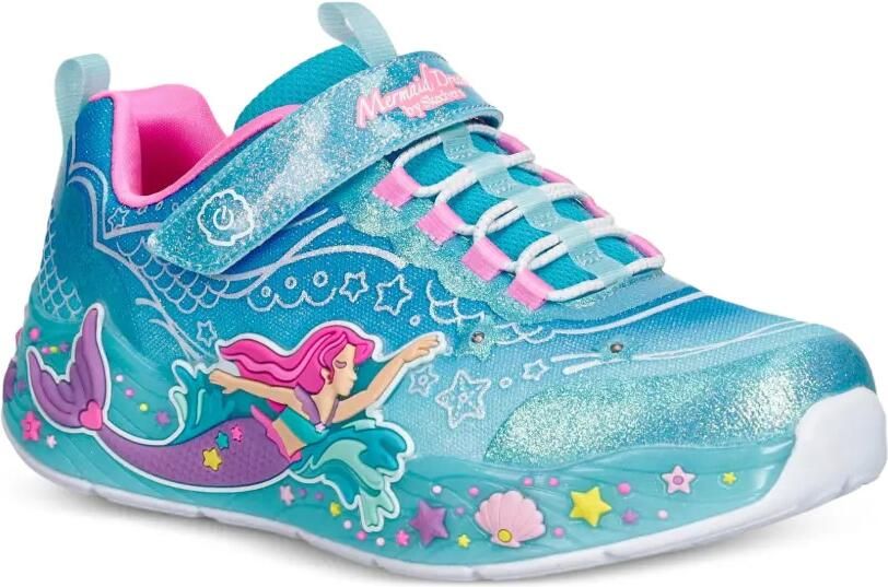 Skechers S-Lights: Mermaid Dreams sneakers met glitters Blauw