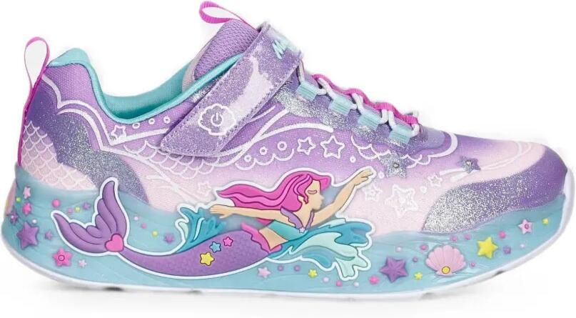 Skechers S-Lights Mermaid Dreams sneakers met klittenband Paars - Foto 3