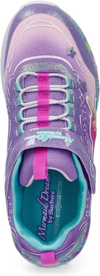 Skechers S-Lights Mermaid Dreams sneakers met klittenband Paars - Foto 4