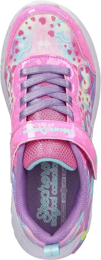 Skechers S-Lights Unicorn Dreams Heart Sparkles sneakers Roze - Foto 4