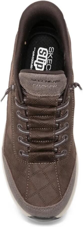Skechers Slip-ins quilted leather sneakers Bruin - Foto 3