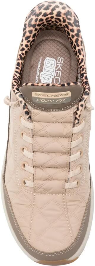 Skechers Slip-Ins quilted leopard-print sneakers Beige - Foto 4