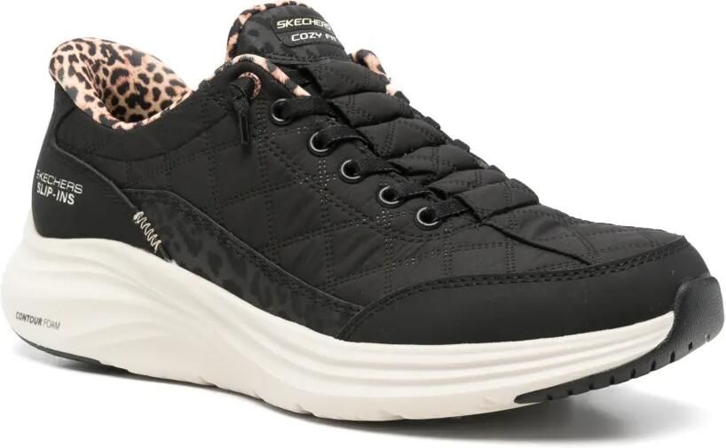 Skechers Slip-Ins quilted sneakers Zwart - Foto 3