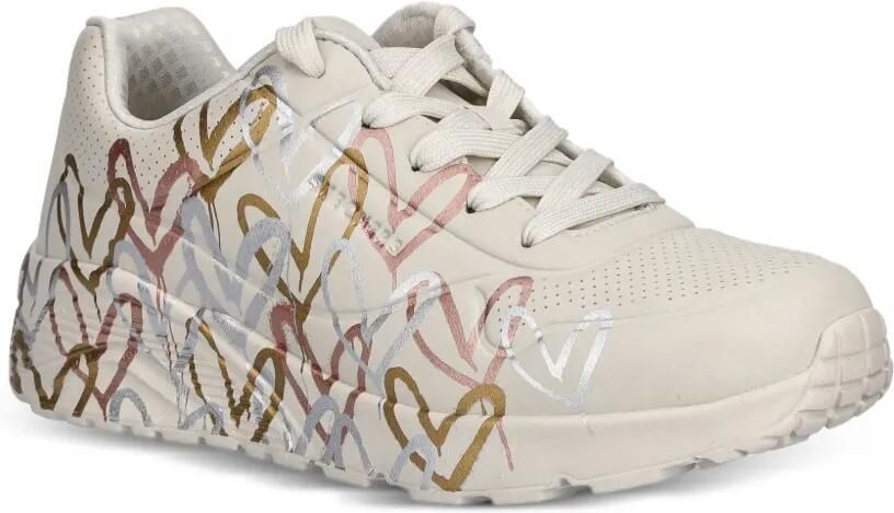 Skechers Sneakers met hart-print Beige