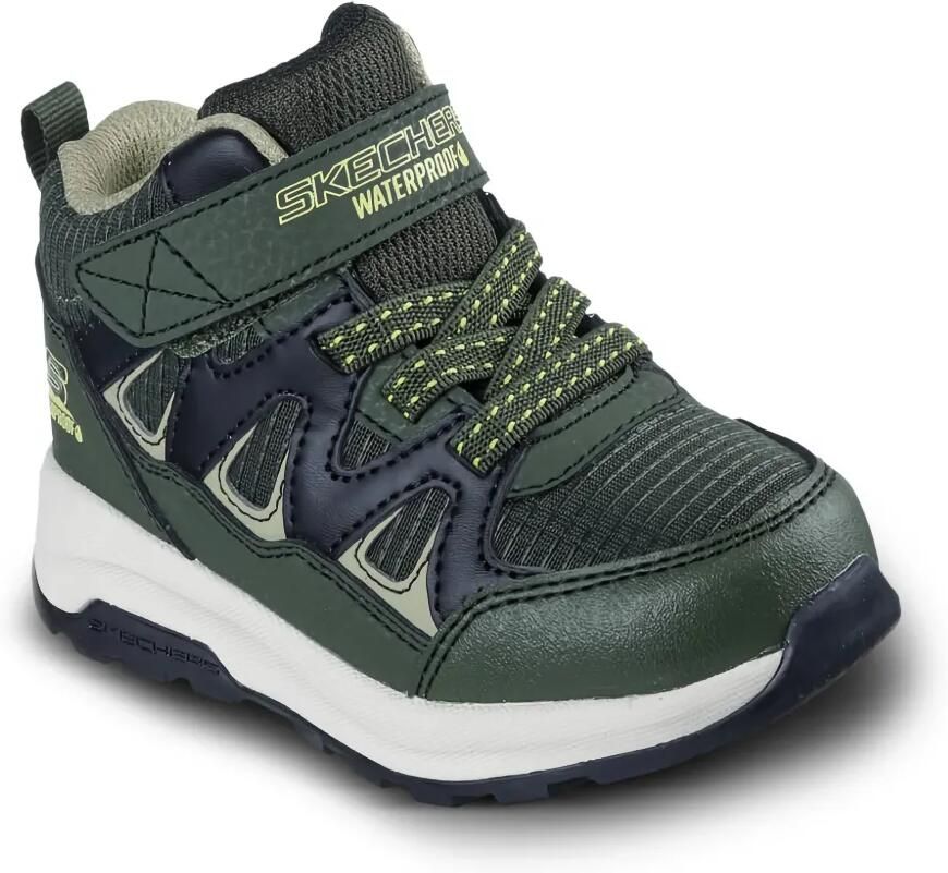 Skechers Storm Blazer Drizzle Squad waterproof enkellaarzen met klittenband Groen