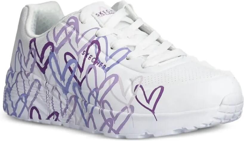 Skechers Uno Lite sneakers met hartprint Wit - Foto 3